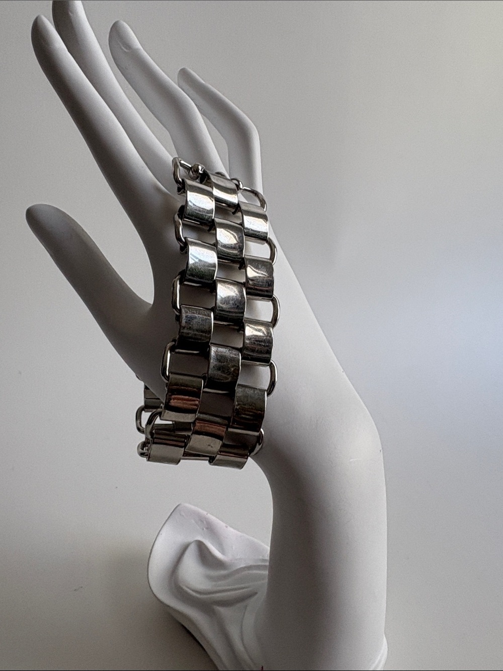 Chunky Silver Link Bracelet Bold Statement Chain Women Jewelry